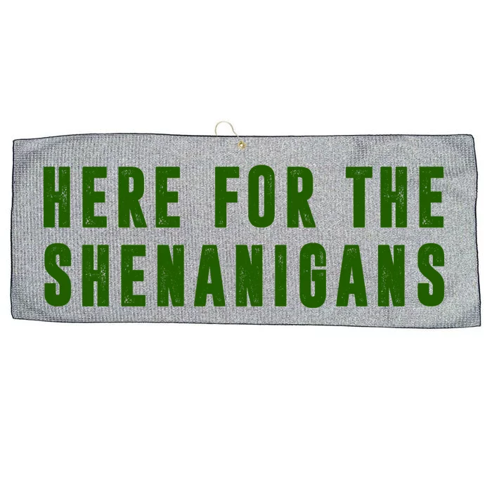 Here For The Shenanigans Large Microfiber Waffle Golf Towel