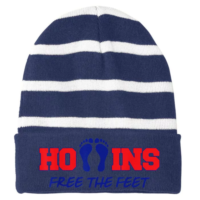 Hollins Free The Feet Striped Beanie with Solid Band