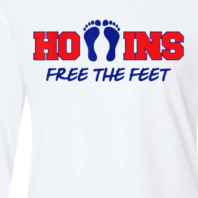 Hollins Free The Feet Womens Cotton Relaxed Long Sleeve T-Shirt