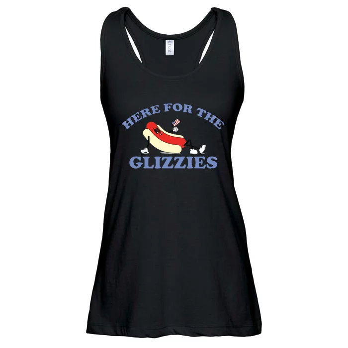 Here For The Glizzies Ladies Essential Flowy Tank