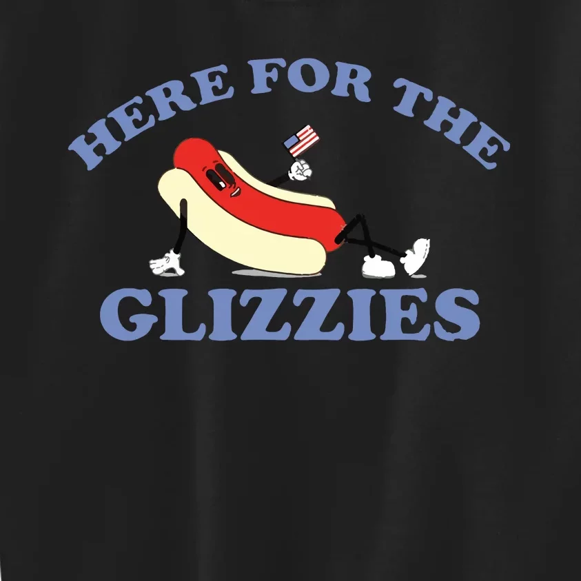 Here For The Glizzies Kids Sweatshirt