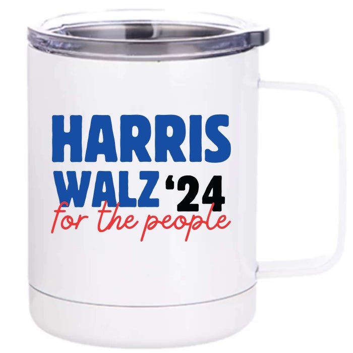 Harris For The People She Has My Vote Save Democracy Front & Back 12oz Stainless Steel Tumbler Cup