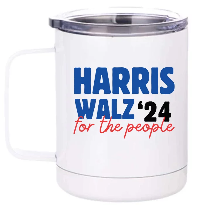 Harris For The People She Has My Vote Save Democracy Front & Back 12oz Stainless Steel Tumbler Cup