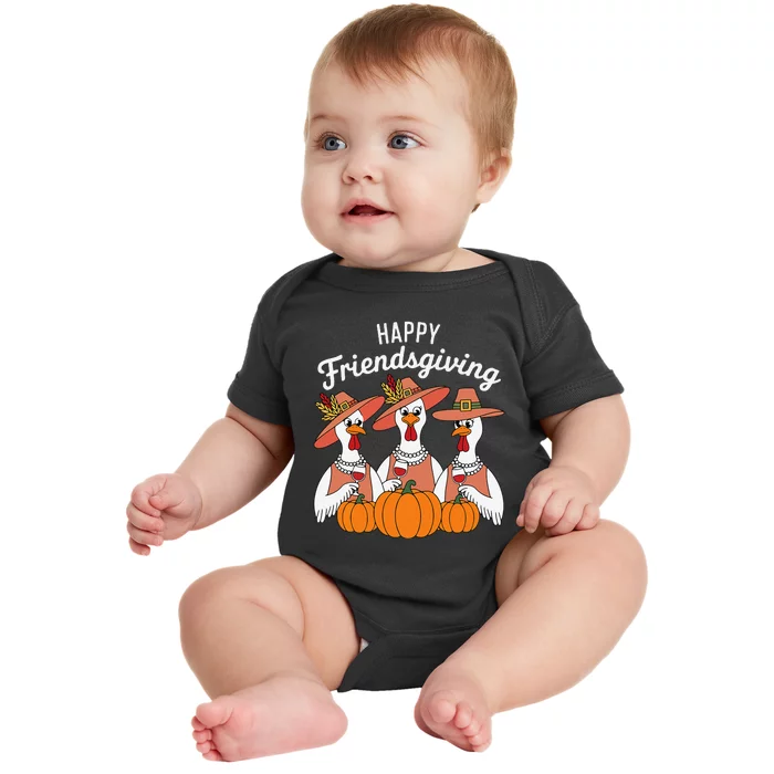 Happy Friendsgiving Thanksgiving Friends Matching Outfit Baby Bodysuit