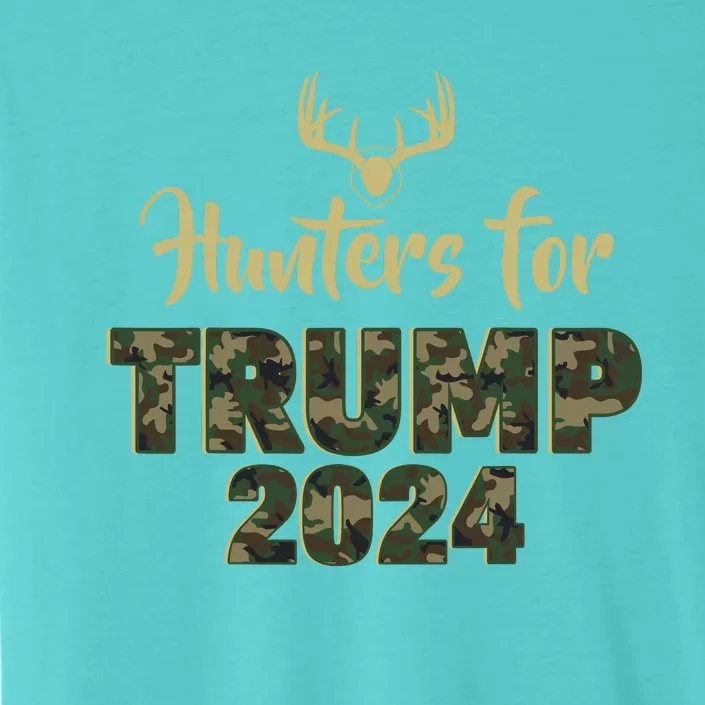 Hunters For Trump 2024 President Camouflage Deer Elk Antlers ChromaSoft Performance T-Shirt