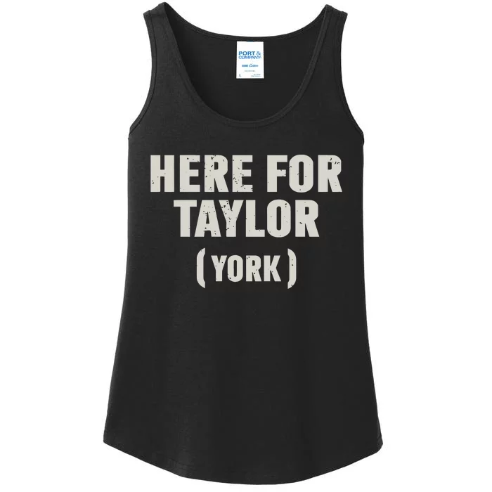 Here For Taylor York Ladies Essential Tank