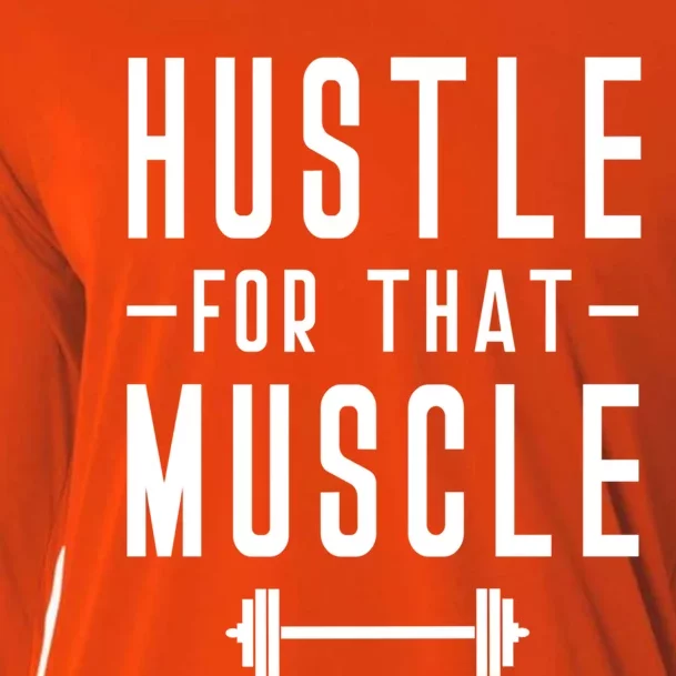 Hustle For That Muscle Weights Dead Lift Bench Press Squats Meaningful Gift Cooling Performance Long Sleeve Crew