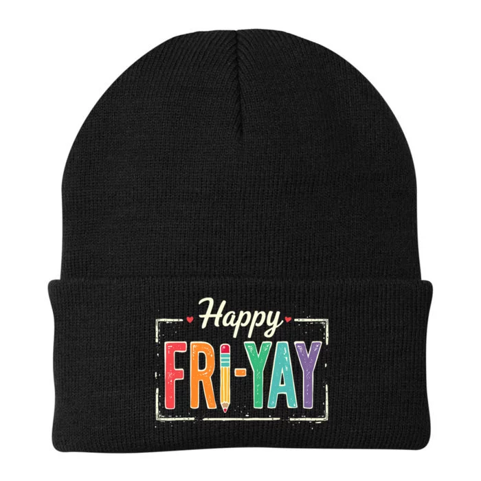 Happy Friyay Teacher Essentials Knit Cap Winter Beanie