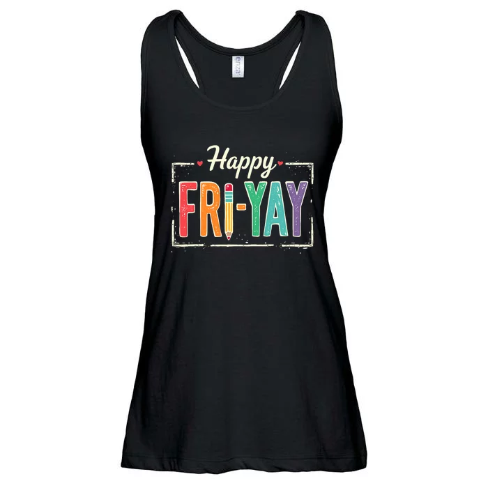 Happy Friyay Teacher Essentials Ladies Essential Flowy Tank