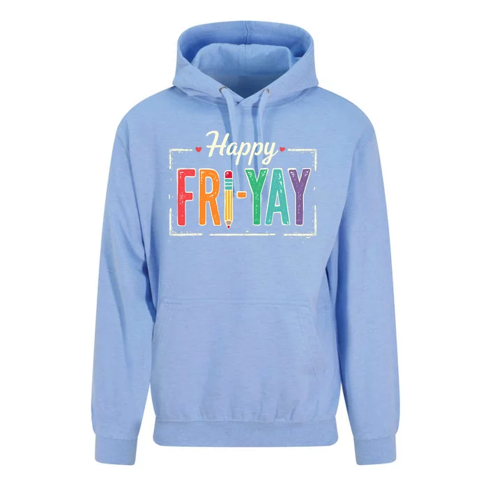 Happy Friyay Teacher Essentials Unisex Surf Hoodie