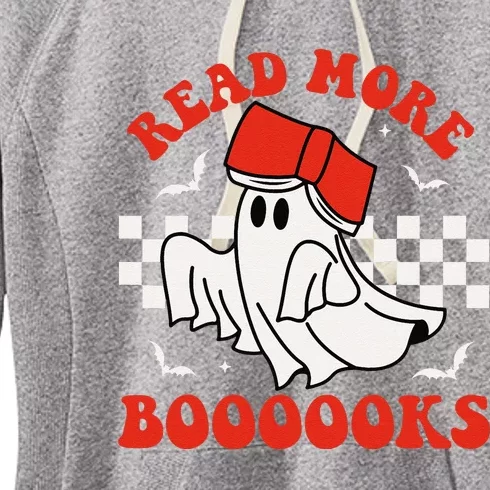 Halloween Funny Teacher Cute Booooks Ghost Read More Books Women's Fleece Hoodie