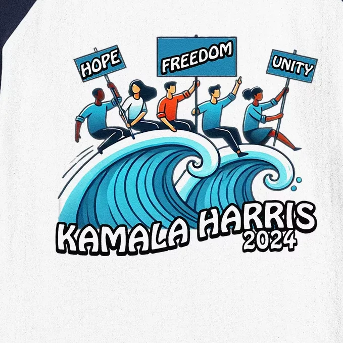 Hope Freedom Unity Elect Kamala Harris President 2024 Baseball Sleeve Shirt