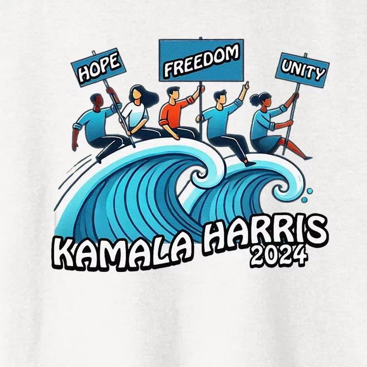 Hope Freedom Unity Elect Kamala Harris President 2024 Women's Crop Top Tee