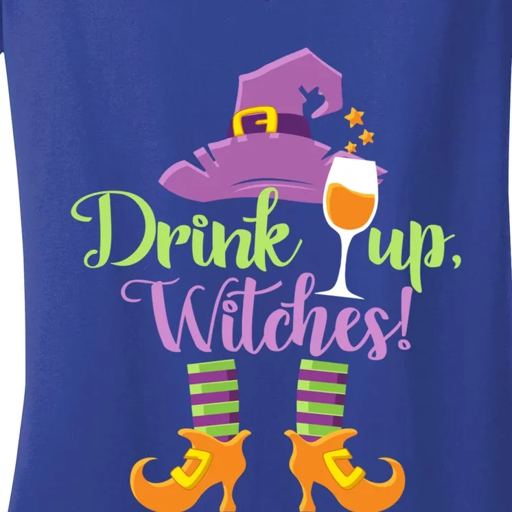 Halloween Funny Up Witches Gift Women's V-Neck T-Shirt