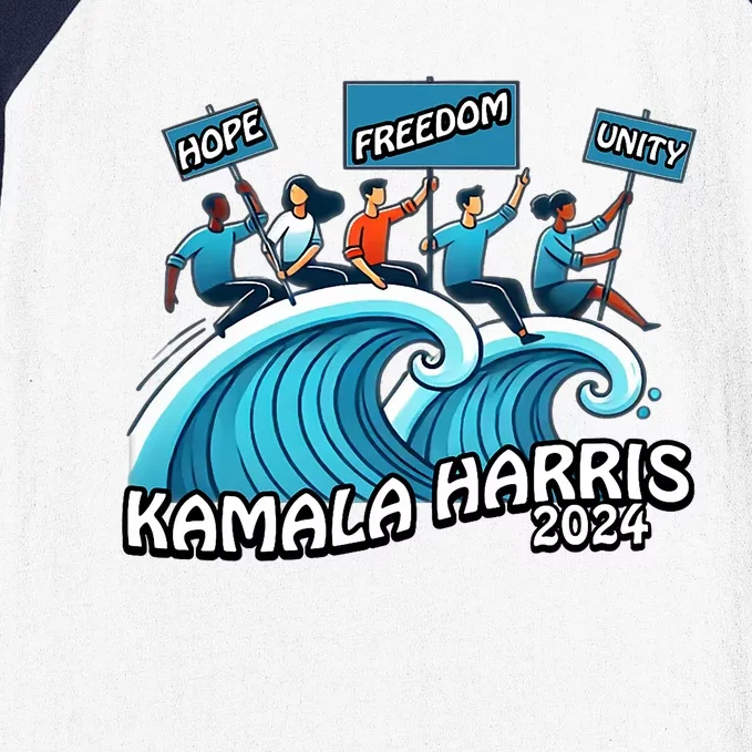 Hope Freedom Unity Elect Kamala Harris President 2024 Baseball Sleeve Shirt