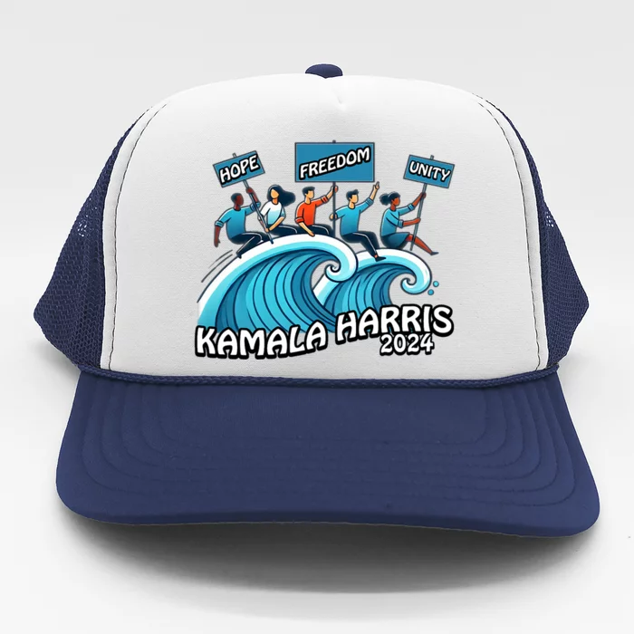 Hope Freedom Unity Elect Kamala Harris President 2024 Trucker Hat