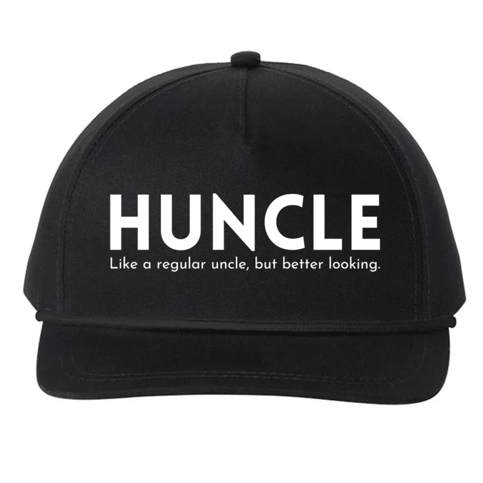 Huncle Funny Uncle Gift Humor Handsome Hunk Dad Joke Great Gift Snapback Five-Panel Rope Hat