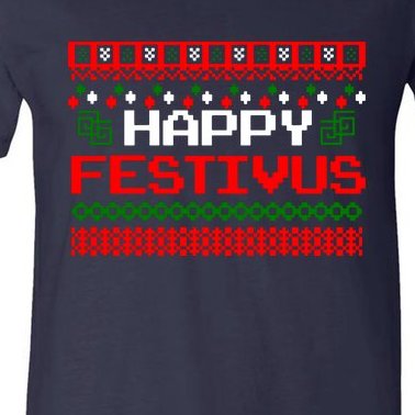 Happy Festivus Ugly Christmas V-Neck T-Shirt