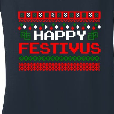 Happy Festivus Ugly Christmas Women's V-Neck T-Shirt
