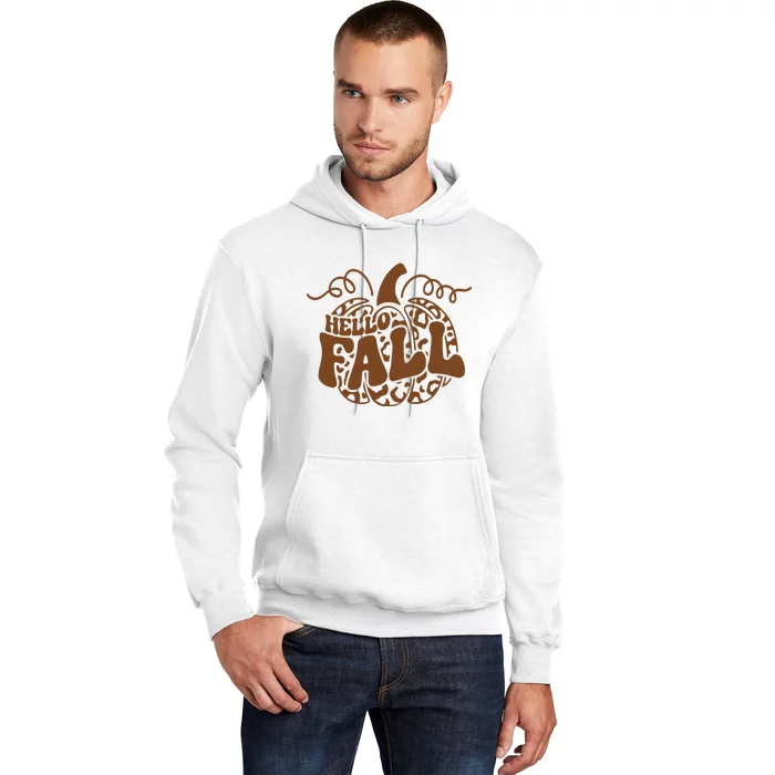 Hello Fall Vibes Leopard Pumpkin Hoodie