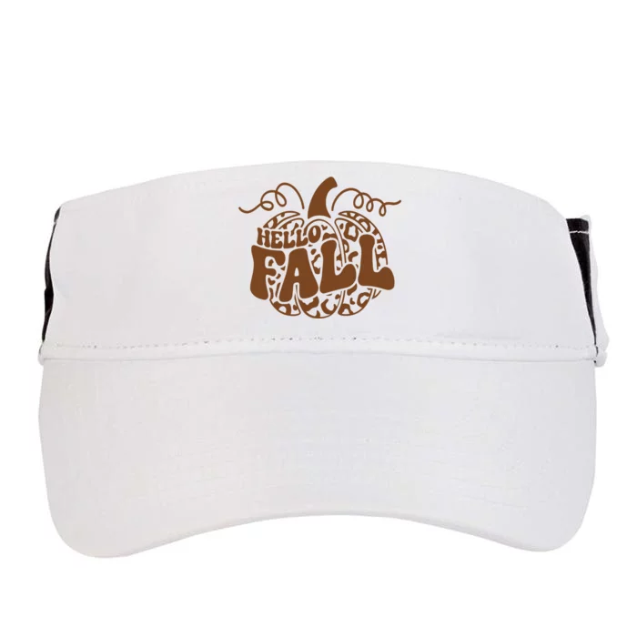 Hello Fall Vibes Leopard Pumpkin Adult Drive Performance Visor