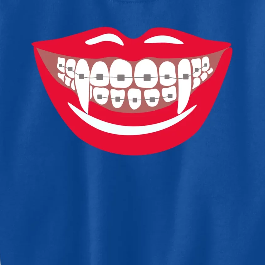 Halloween Funny Vampire Teeth Braces Orthodontist Dentist Cool Gift Kids Sweatshirt