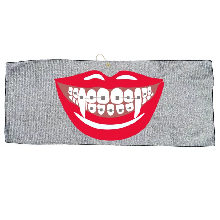 Halloween Funny Vampire Teeth Braces Orthodontist Dentist Cool Gift Large Microfiber Waffle Golf Towel