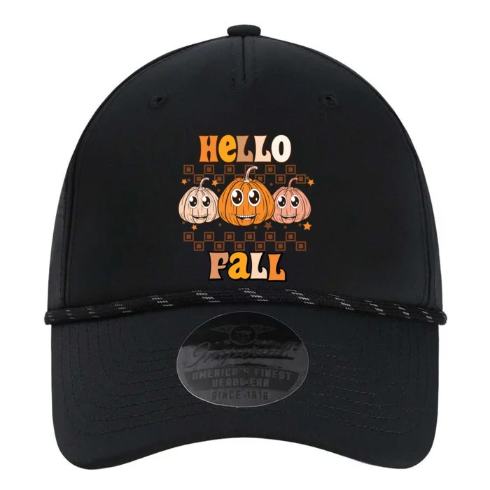 Hello Fall Vibes Autumn Season Thanksgiving Pumpkin Spice Funny Performance The Dyno Cap