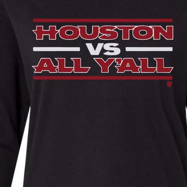 Houston Football Vs All Y’All Womens Cotton Relaxed Long Sleeve T-Shirt