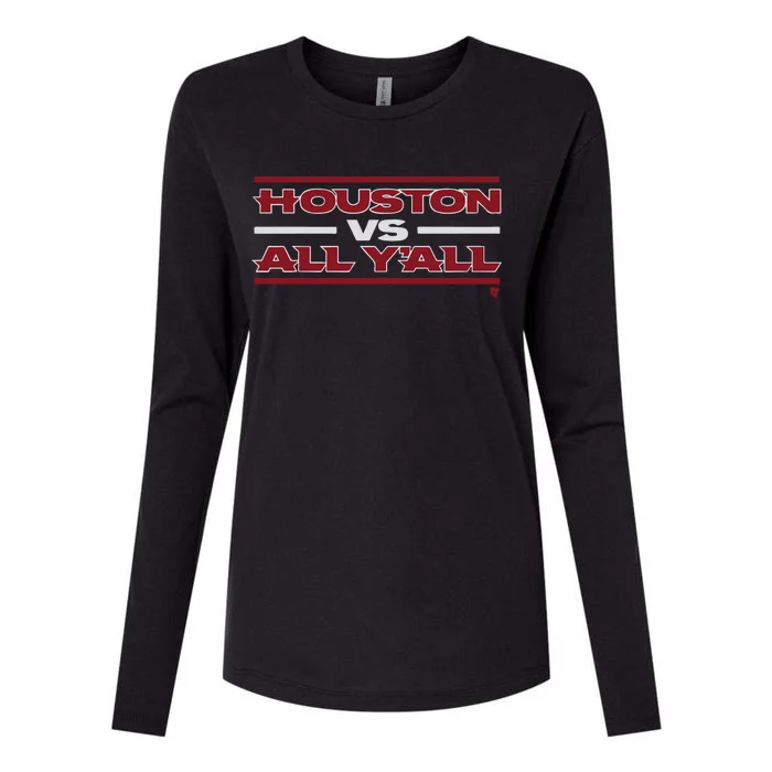 Houston Football Vs All Y’All Womens Cotton Relaxed Long Sleeve T-Shirt