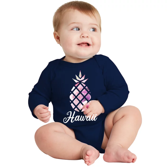 Hawaii Family Vacation 2020 Matching Pineapple Meaningful Gift Baby Long Sleeve Bodysuit