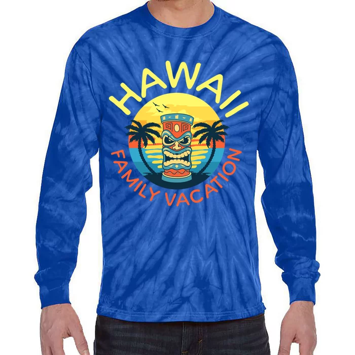 Hawaii Family Vacation Gift Tie-Dye Long Sleeve Shirt