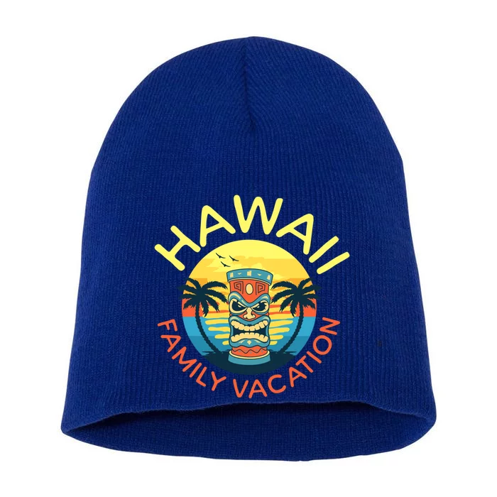 Hawaii Family Vacation Gift Short Acrylic Beanie