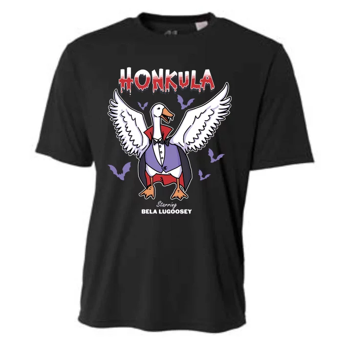 Honkula Funny Vampire Halloween Goose Meme Honkus Ponkus Cooling Performance Crew T-Shirt