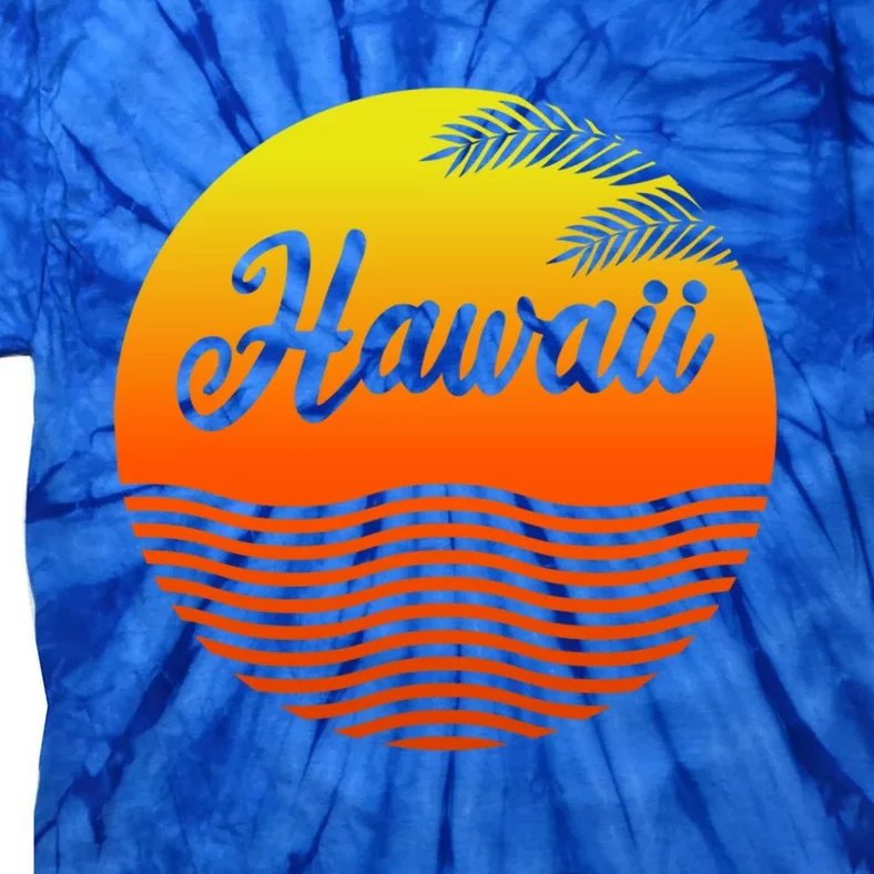 Hawaii Family Vacation Matching Sunset Illustration Gift Tie-Dye T-Shirt