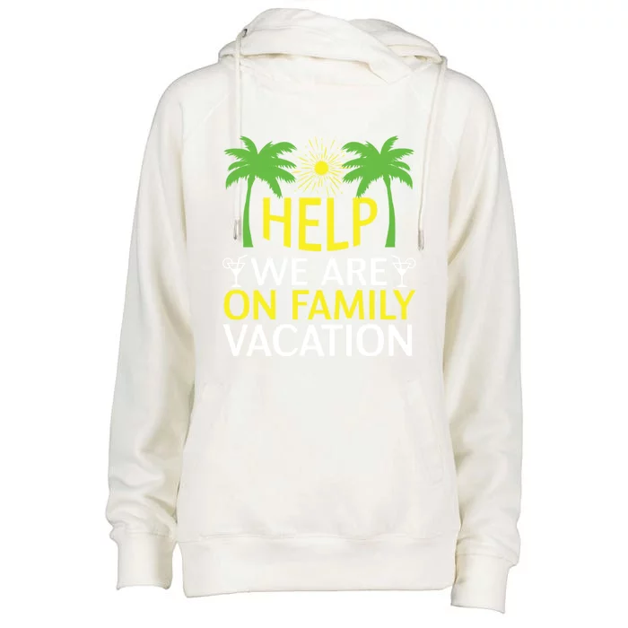 Help Family Vacation Cruise Ladies Summer Beach Gift Womens Funnel Neck Pullover Hood