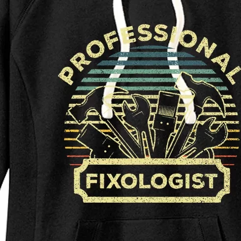 Handyman For Women Dad Fixologist Carpenter Tools Women's Fleece Hoodie