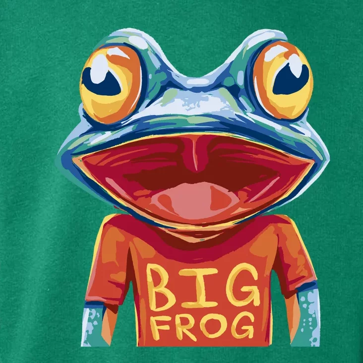 Happy Frog With Big Eyes Toddler Hoodie