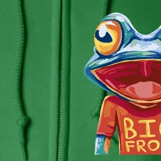 Happy Frog With Big Eyes Full Zip Hoodie