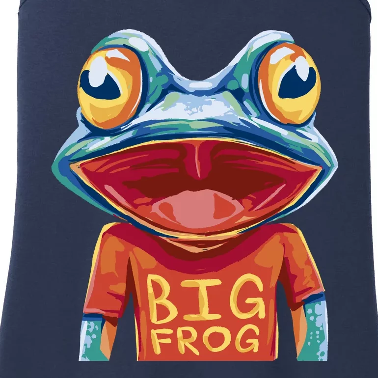 Happy Frog With Big Eyes Ladies Essential Tank