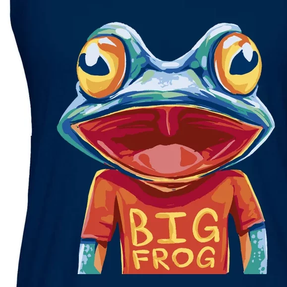 Happy Frog With Big Eyes Ladies Essential Flowy Tank