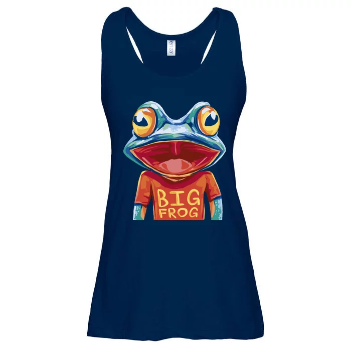 Happy Frog With Big Eyes Ladies Essential Flowy Tank