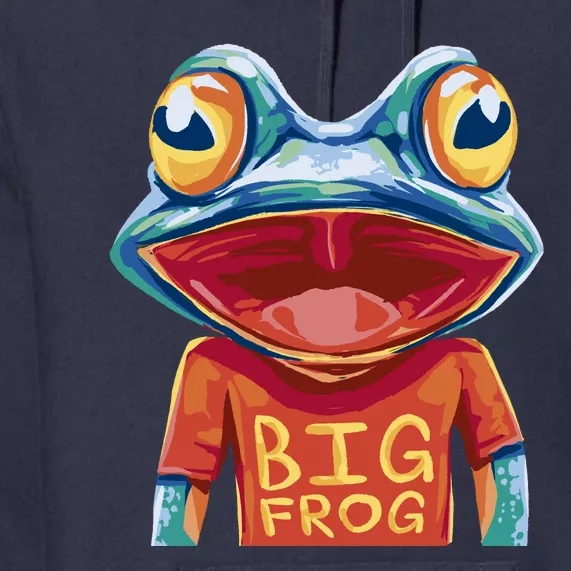 Happy Frog With Big Eyes Premium Hoodie