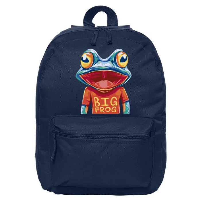 Happy Frog With Big Eyes 16 in Basic Backpack