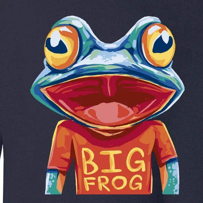 Happy Frog With Big Eyes Toddler Sweatshirt