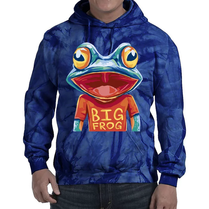 Happy Frog With Big Eyes Tie Dye Hoodie