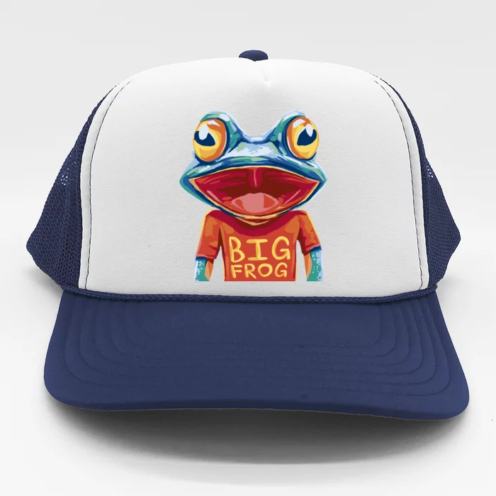 Happy Frog With Big Eyes Trucker Hat