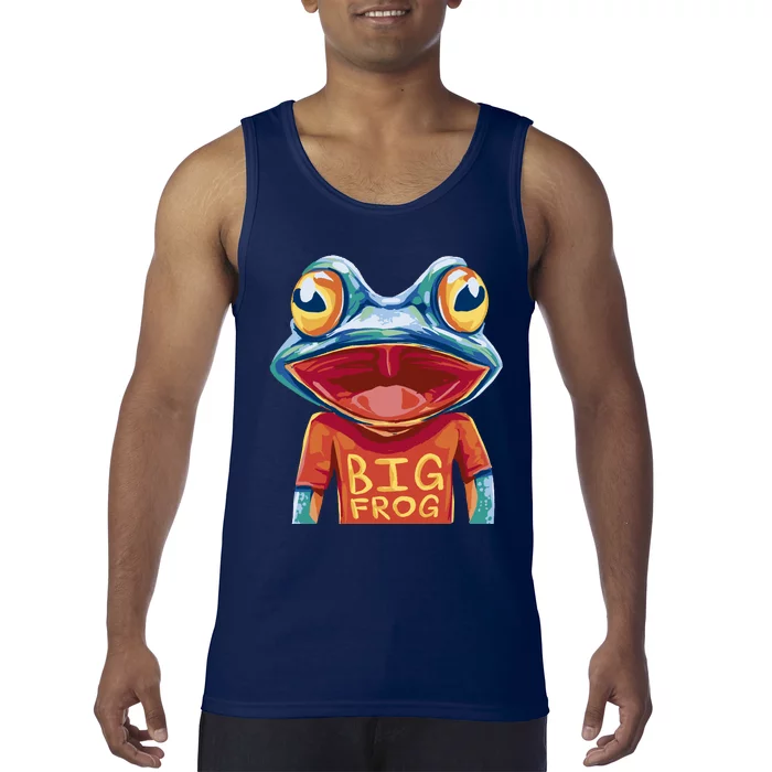 Happy Frog With Big Eyes Tank Top