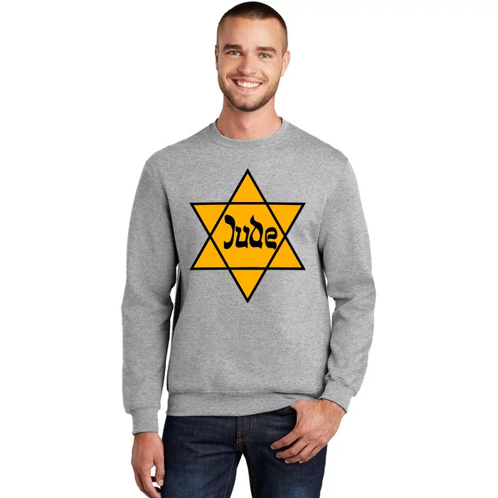 Hillel Fuld Wearing Dude Israel Star Tall Sweatshirt