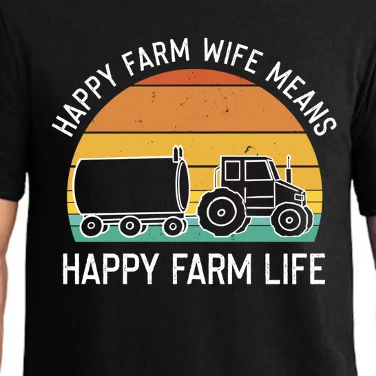 Happy Farm Wife Happy Farm Life Cool Gift Funny Farmer Meaningful Gift Pajama Set